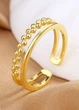 Женское кольцо Line and Drops (1614-01) Золотой One size No Brand - изображение 2
