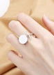 Жіноча каблучка White Circle (1612-01) Срібний One size No Brand - зображення 1