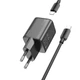 Блочок cетевое зарядное устройство адаптер HOCO N41 |1USB/1Type-C, 20 + кабель Type-C на Type-C - изображение 2