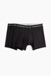 Набір удлиненных бавовняних боксерів H&M mid trunks розмір M 3 шт black 0086 - зображення 1