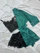 Домашній жіночій комплект Ghazel (шортики+топ+халат) 42 зелений_чорний (17111-168) - зображення 1