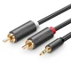 Кабель UGREEN AV102 AUX 3.5мм to TRS-RCAx2 M/M 5м Black (10513) - изображение 1