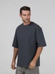 Футболка хлопковая оверсайз мужская Ray Oversize Unisex U0104M L/XL Dark Grey (RAY2000000025308) - изображение 1