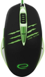 Mysz Esperanza MX301 Rex USB Black/Green (5901299925393) - obraz 1