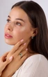 Серебряные Серьги Листочек Вербочки Emerald - изображение 6