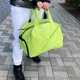 Спортивная сумка салатовая женская дорожная универсальная Route light green - изображение 1