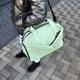 Сумка спортивна матова екошкіра бірюзова з відділенням для взуття Route - зображення 4