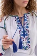 Жіноча вишиванка "Надія" з поясом, синій орнамент, розмір 38 - изображение 3