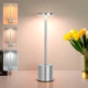 Настільна LED лампа Бра 5200mAh 3W 2700K IP54 USB Акумуляторна Компактна Срібний - зображення 7