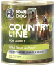 Вологий корм для собак John Dog Country Line кабан з яловичиною 800 г (5903769004645) - зображення 1