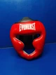 Шолом-маска тренувальна карате EVERLAST S шкіра червоний - зображення 1