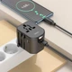 Мультифункціональний мережевий адаптер Hoco AC15 QC3.0+ PD 20W (чорний) - зображення 7