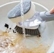 Двостороння щітка з дозатором для миття посуду UKC Dish Wand Scrub Drush 2в1 Сірий - зображення 8