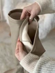 Женские зимние сапоги-чулки ShoesBand Цвет латте натуральная кожа 39 (25,5 см) (S71011-1е) - изображение 9