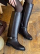 Жіночі чоботи демісезонні ShoesBand Темно-шоколадні натуральна шкіра 40 (26,5 см) (S98131д) - зображення 1