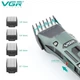 Акумуляторна бездротова машинка для стрижки волосся VGR V-696 з LED дисплеєм та ТУРБО режимом - изображение 3