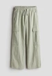 Джоггеры-карго из льняной ткани светло-зеленые H&M 158см (400099043) - изображение 1