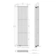 Вертикальний радіатор Ellipse Double 480х1800-8, anticor, чорний муар - изображение 6