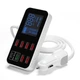 Автомобильное 8-портовое USB + Type-C зарядное устройство 12-24V 40W LED дисплей QC3.0 PD3.0 ( код: WLX-A9S+ ) - изображение 1