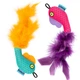 Игрушки Barksi Игрушка для кошек, розовая рыбка с колокольчиком и перьями 1 шт (3435) - изображение 6