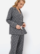 Піжама (сорочка + штани) Aruelle Joy pajama long XL Сіра (5905616143262) - зображення 3