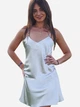 Koszula nocna damska satynowa DKaren Slip Karen XS Silver (5901780652203) - obraz 1