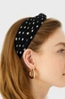 Жіноча чорна пов'язка в горошок BLACK SPOT BANDO Accessorize OS 286063 - изображение 2