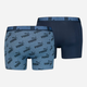 Zestaw majtek męskich typu bokserki 2 szt Puma Men Aop Boxer 2P 93505403 S Ciemnogranatowy (8720245045018) - obraz 2