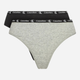 Zestaw damskich majtek typu figi 2 szt Calvin Klein Underwear 000QD3991E-BGH S Szary/Czarny (8720107311077) - obraz 1