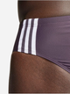 Kąpielówki męskie slipy adidas 3Stripes Trunk IU1877 58 Fioletowe (4067887326827) - obraz 6