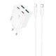 Мережевий зарядний пристрій HOCO N56 Fundador PD30W four-port (2C2A) + Type-C to Lightning (White) (209773) - зображення 1