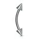 Изогнутая серьга для пирсинга брови, хряща уха Spikes CS02-160844 из медицинской стали (1,2мм 8мм) - изображение 3