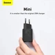 Мережевий зарядний пристрій Комплект Baseus Super Si Quick Charger 1C QC3.0+PD3.0 25W Type-C 3A + кабель Baseus Type-C to Type-C 3A 1м Чорний - изображение 9