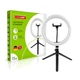 Світильник кільцевий 15W 5V 360lm 2700-6500K ⌀200x31mm [4262380663831] EUROLAMP LED-RL-15W(black) - зображення 2