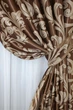 Комплект готовых штор VR-Textil Блэкаут-софт Лилия № 1275ш(А) Коричневый с капучино 150х270 см 2шт (33-0120) - изображение 5