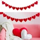 Гірлянда-серця з фетру на День Святого Валентина "Red Hearts" 10 шт (VD-009) - зображення 1
