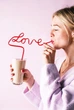 Пластикова трубочка на День Закоханих "Love" 1 шт 23х25 см (HM05119) - зображення 2