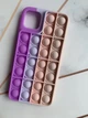 Силіконовий чохол Поп іт Антистрес Поп-Іт Pop It для iPhone 11 Pro Max (6,5) Попіт Фіолетово-рожевий - зображення 3