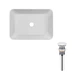 Комплект Qtap Virgo: раковина накладная прямоугольная 490х350х110 мм White + донный клапан PU02 QTAP QT18112261WN47305 - изображение 1