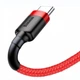 Кабель Baseus Cafule USB - Type-C 2.0A/3m (CATKLF-U09) (Red) - зображення 2