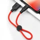 Кабель Hoco X21 Plus Silicone USB - Type-C 3.0A/0.25m (Чорно-Червоний) - изображение 2