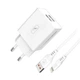Мережевий Зарядний Пристрій SkyDolphin SC30L 2USB/2.1A + (USB - Lightning) (Білий) - изображение 1