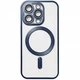 Чохол TPU Metallic Full Camera with Magsafe для Apple iPhone 13 Pro Max (Matte Dark Blue) - зображення 1