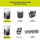 Тример для бороди стрижки волосся акумуляторний бездротовий водонепроникний з насадками на підставці 14в1 DSP IPX5 - изображение 8