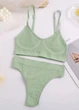 Женский эластичный комплект белья в рубчике Comfort Summer (1627-42) Оливковый M FINETOO (42-44) - изображение 4