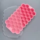 Форма силиконовая Соты для льда Розовая с мягкой силиконовой крышкой ВР602 - изображение 2