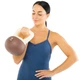 Гіря м'яка для фітнесу Bloom Soft Kettlebell 7012-4 вага 4кг White-Brown - зображення 8
