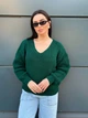 Fashions • Светр жіночий з вирізом Лаура Fashions 44-50 смарагдовий (217-нс) - зображення 1