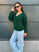 Fashions • Светр жіночий з вирізом Лаура Fashions 44-50 смарагдовий (217-нс) - зображення 6