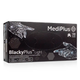 Перчатки нитриловые MEDIPLUS BlackyPlus Light BLACK неопудренные, размер XS, 100 шт - зображення 1